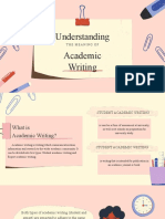 Understanding The Meaning of Academic Writing