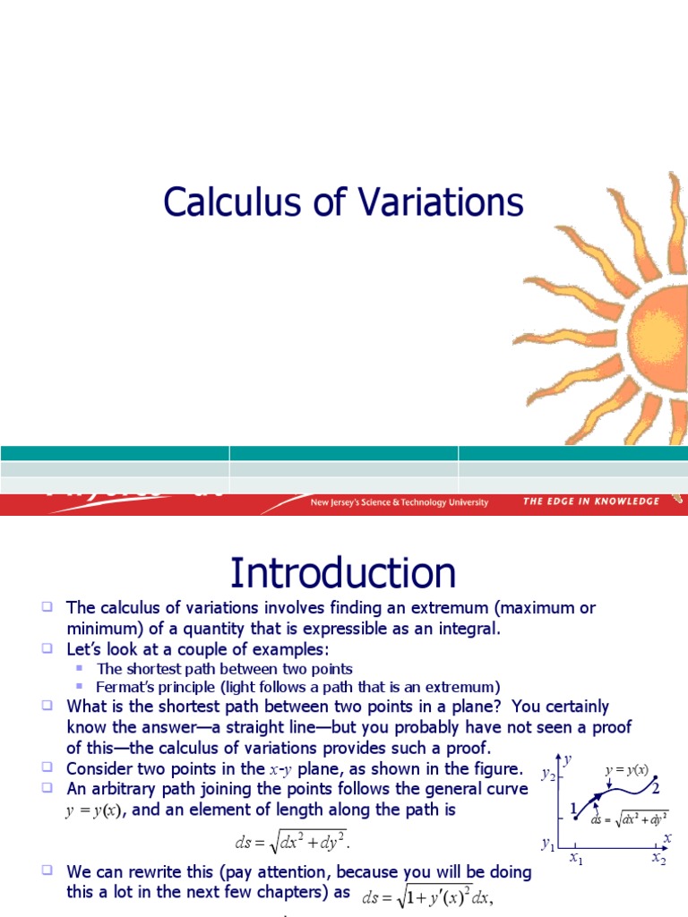 Calculus of Variations PDF Calculus Of Variations Maxima And Minima