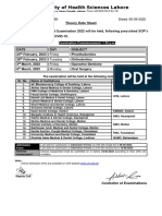 Uhs Date Sheet Bds Final Year 2023