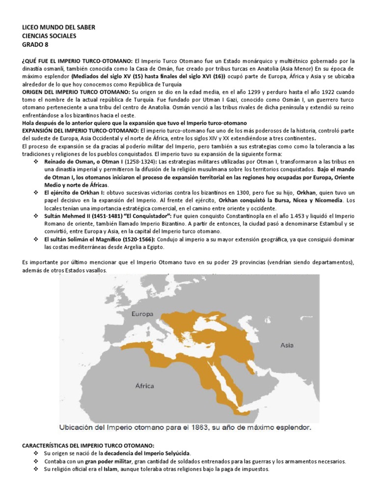 Orígenes y expansión del Imperio Otomano | PDF | imperio Otomano ...
