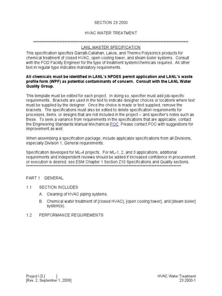 HVAC Water Treatment PDF Water Treatment Water