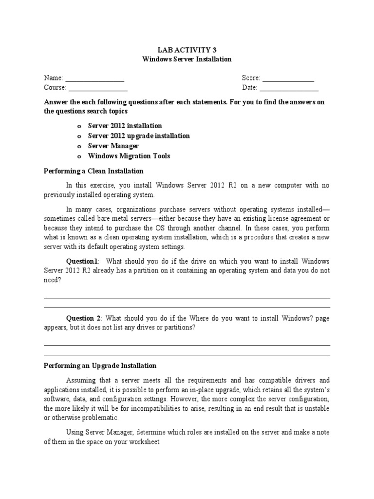 Laboratory Exercise 3 | PDF | Operating System | Microsoft Windows