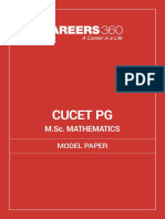 CUCET MSC Mathematics