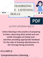 Categorizing The Listening Skills