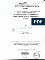 A Case Study Based On Furniture and Other Wooden Products Manufacturing Enterprises in Moratuwa Divisional Secretariat Division