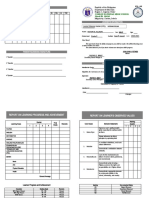 SF 9 Report Card Tracking Student Progress