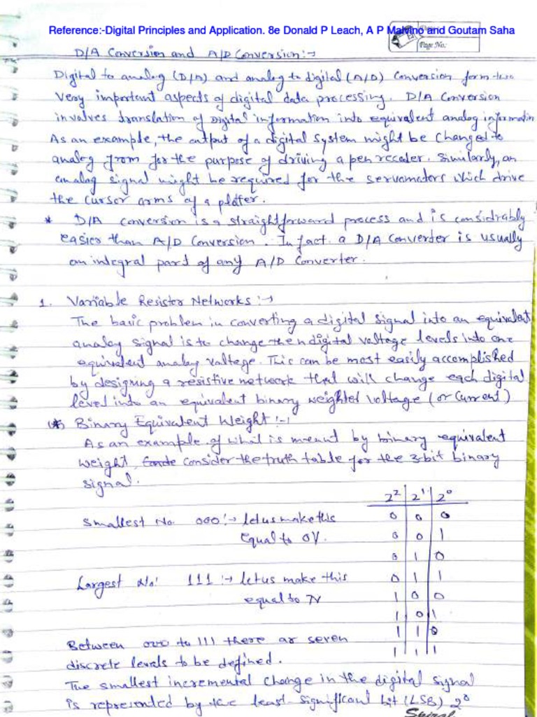 D To A and A To D Converter Compressed PDF