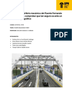 Explicar El Equilibrio Mecánico Del Puente Fernando Belaunde para Comprobar Que Tan Seguro Es Ante Un Accidente Geográfico