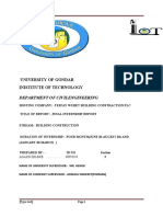 Internship Report: University of Gondar Inistitute of Technology