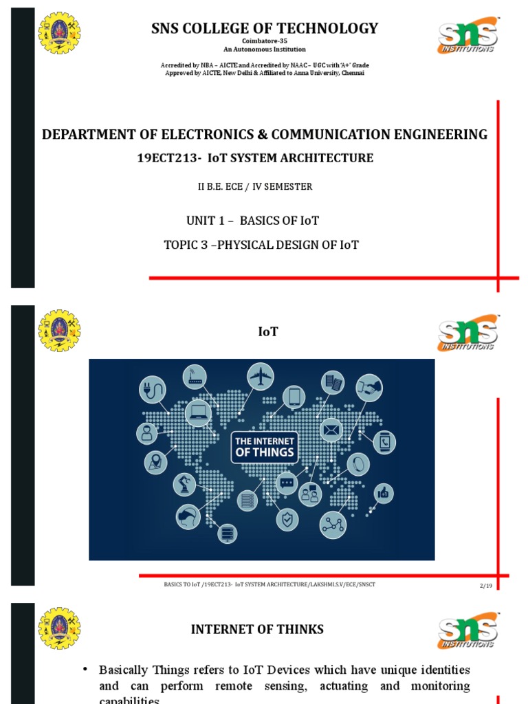 1.3 Physical Design of IoT | PDF | Internet Of Things | Computer Network