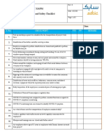 COVID 19-Health and Safety Checklist Format