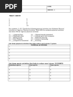 What I Know 1. 6. 2. 7. 3. 8. 4. 9. 5. 10.: Name: Score: P.E - 11 Week No.: 1