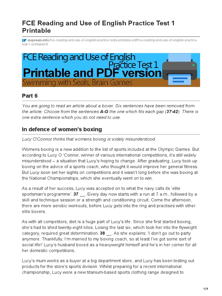Read+ Use of Eng - Part 6-7 | PDF | Combat | Entertainment