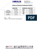 Calcium Carbonate Technical Datasheet for PVC Cable Applications