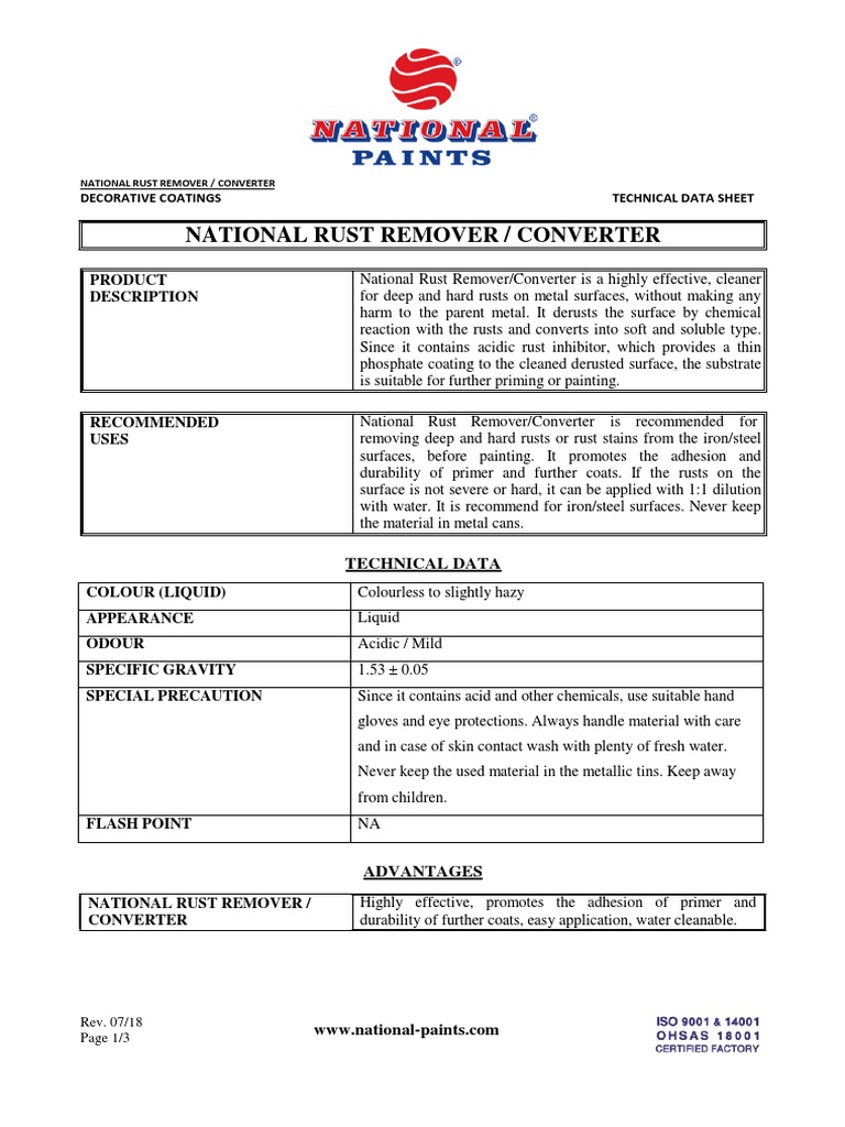 Rust Remover National PDF