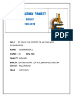 Investigatory Project: Biology 2022-2023
