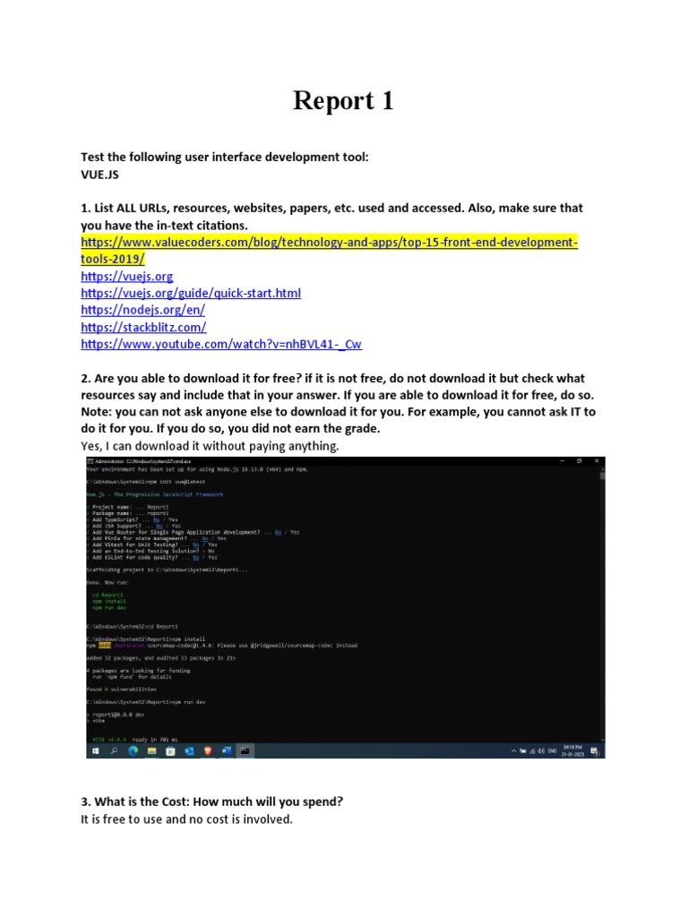CS630 Report 1 | PDF | Computing | Software