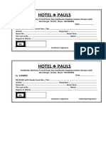 Hotel Pauls receipt template