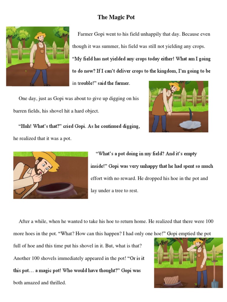 Farmer Gopi and the Magic Pot that Multiplied Goods | PDF