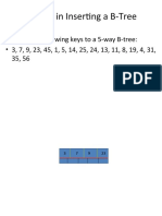 Exercise in Inserting A B-Tree