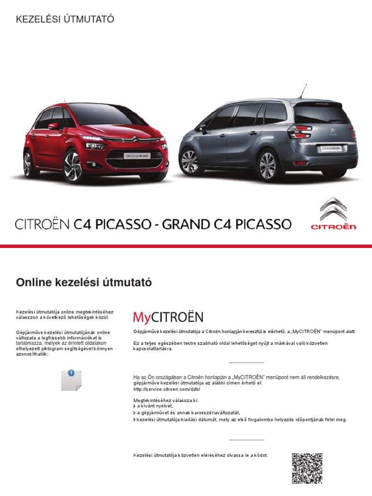 Citroen C4 II Picasso Hungarian User Manual 2015 | PDF
