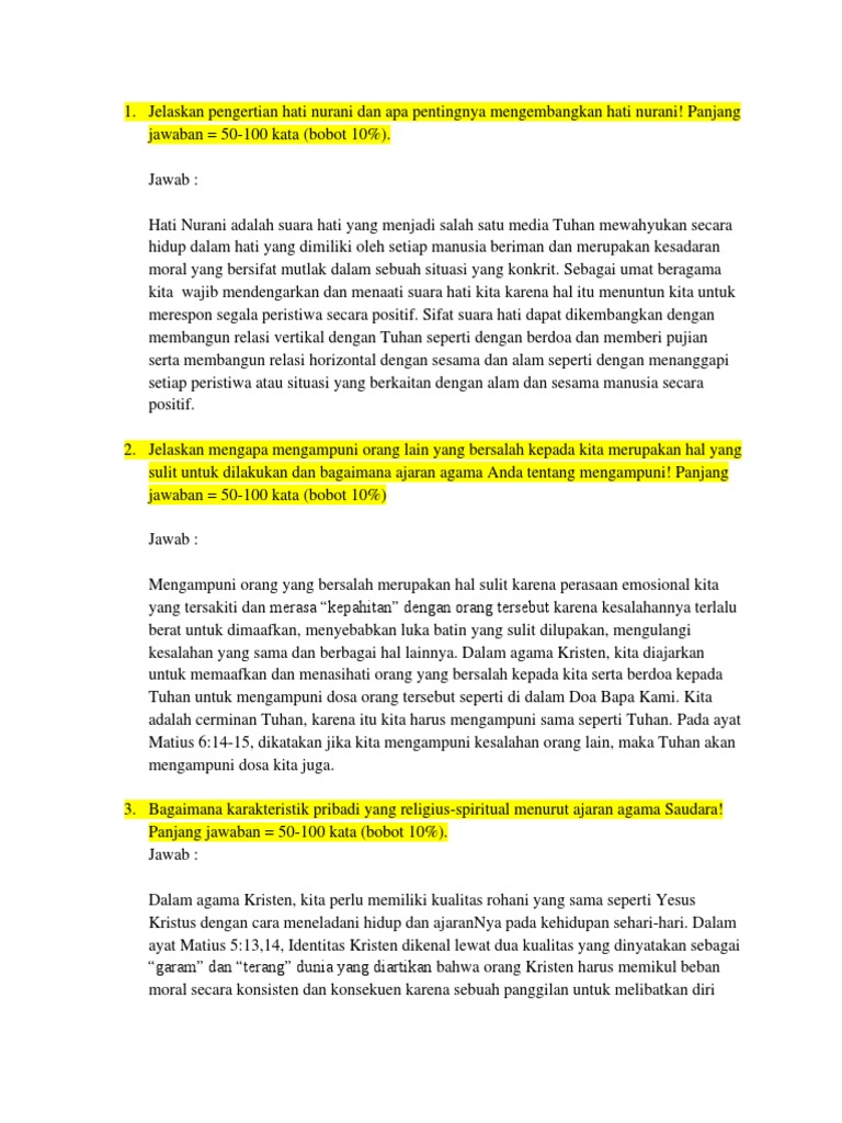 Mengembangkan Hati Nurani Dan Pentingnya Mengenal Diri Pdf