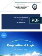 Propositional Logic: Dr. Abdelaziz Said