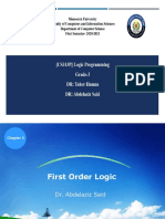 First Order Logic: Dr. Abdelaziz Said