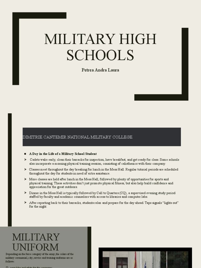 Military High Schools PDF