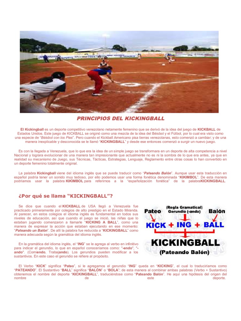 Kickball o Kickbol Deportes Traducciones