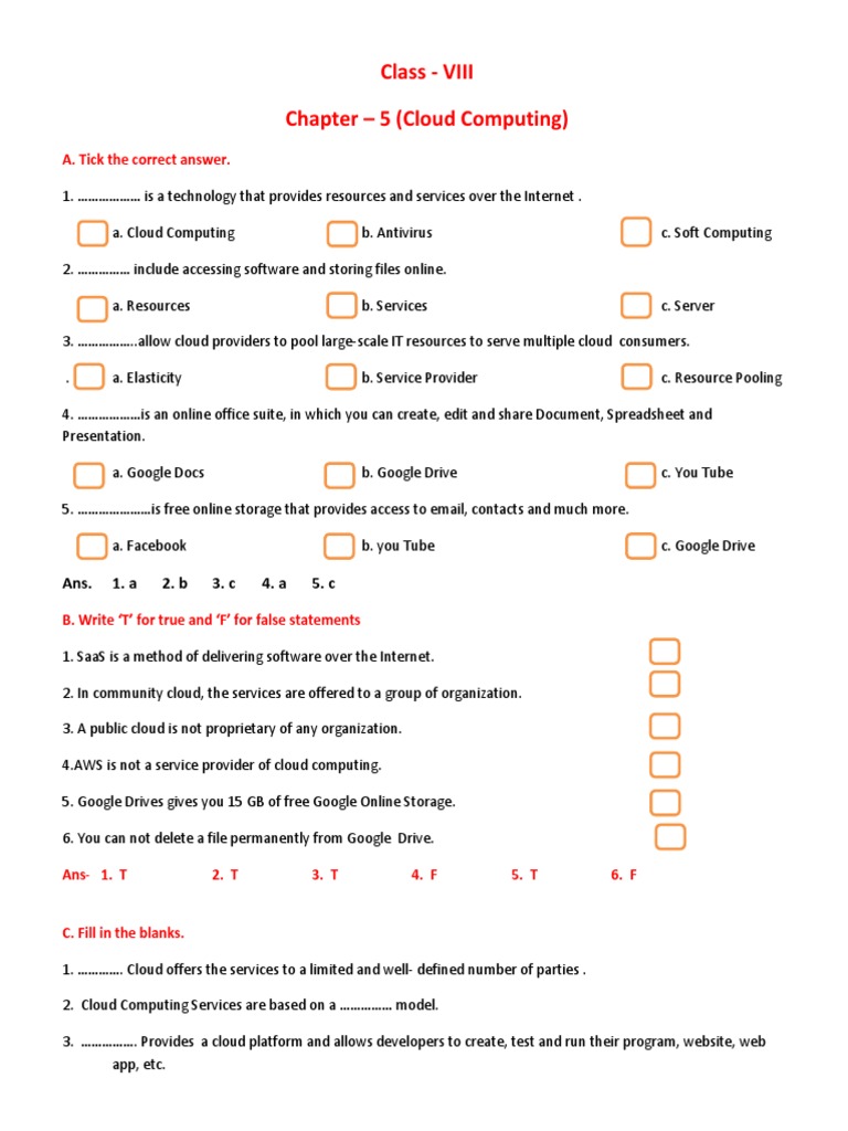 Chapter 5 (Class 8th) | Download Free PDF | Cloud Computing | Platform ...