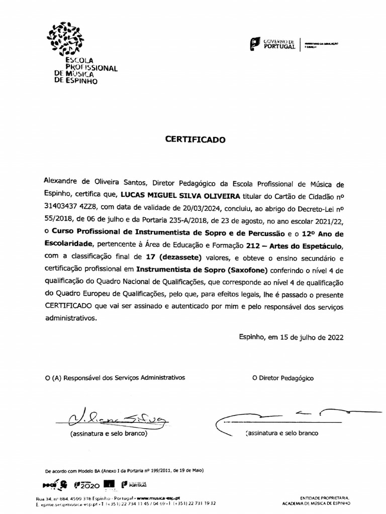 Certifica Do | PDF