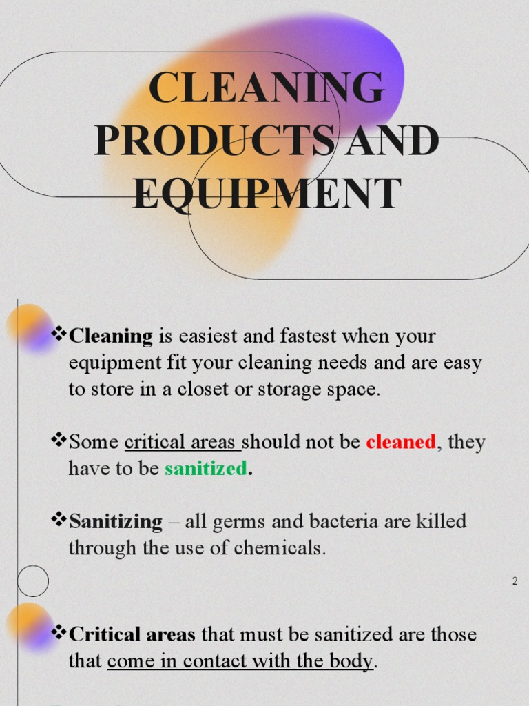 TLE 7 Cleaning Products and Equipment | PDF | Housekeeping | Vacuum Cleaner