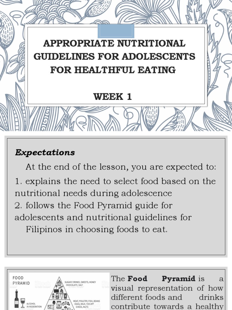 Nutritional Guidelines for Adolescents | PDF | Cardiovascular Diseases ...