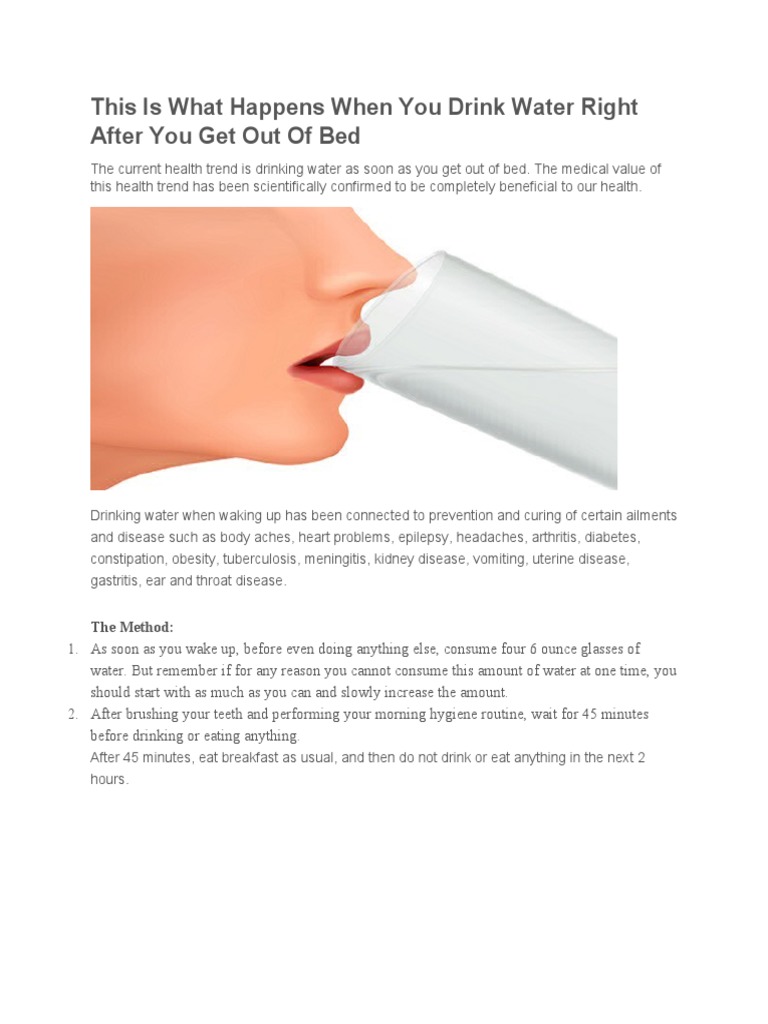 This Is What Happens When You Drink Water Right After You Get Out of Bed PDF