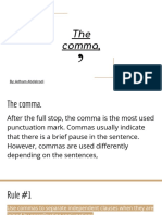 Uses of The Comma Presentation