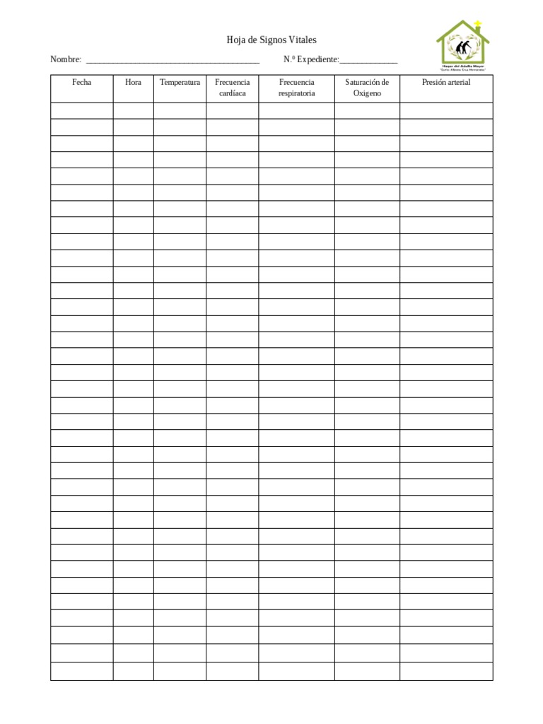 Hoja de Signos Vitales | PDF