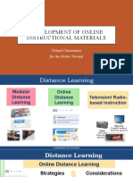 Development of Online Instructional Materials