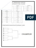 D. Suggested Enrichment / Reinforcement Activity/ies: 2. Round - Robin Tournament Format For 8 Teams. (10 Points)