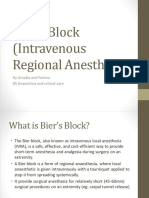 Bier's Block (Intravenous Regional Anesthesia)