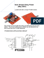 Simple DIY PT2399 Delay Pedal