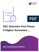Higher Secondary Level 6 Nov 2020 Shift 3