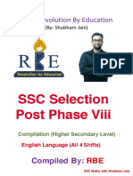 Selection Post Phase Viii Higher Secondary Level (English Language) Compilation (All Shifts) by RBE