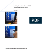Guidance Setting Connection in Motorolla MC3190