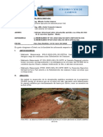 Informe situacional sobre alcantarilla metálica deteriorada en carretera Iquitos-Nauta
