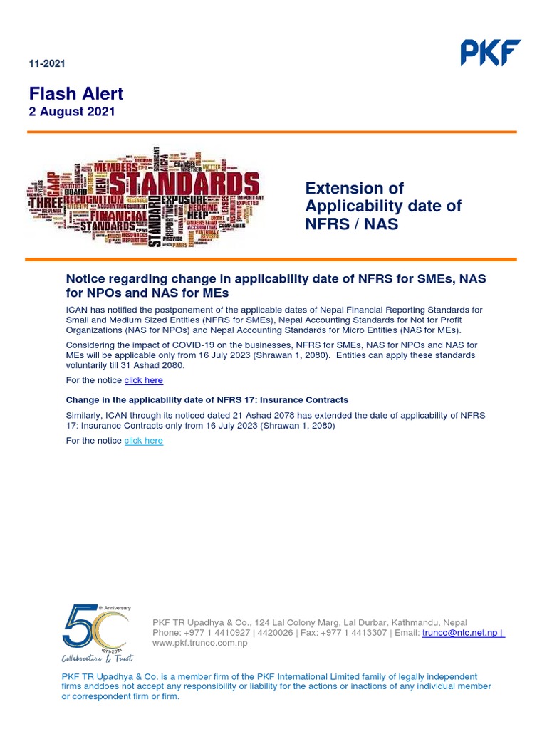 NFRS Applicability Extension Notice | PDF | Business | Finance & Money ...