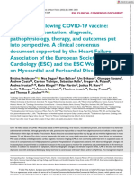 European J of Heart Fail - 2022 - Heidecker - Myocarditis Following COVID 19 Vaccine Incidence Presentation Diagnosis