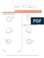 Exercícios de potência de ponto e raio de círculo