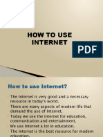 How To Use Internet