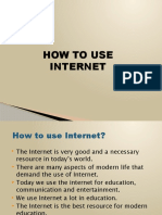 HOW TO USE INTERNET